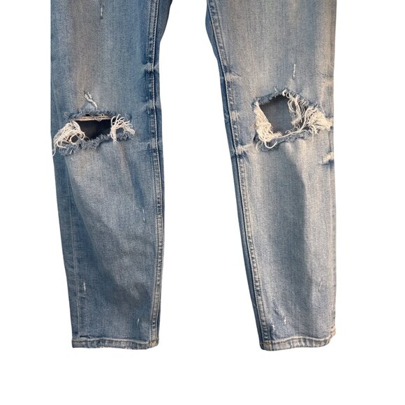 2/$30 Zara Woman Size 28 Premium Denim Distressed Jeans Light Blue - Picture 11 of 14